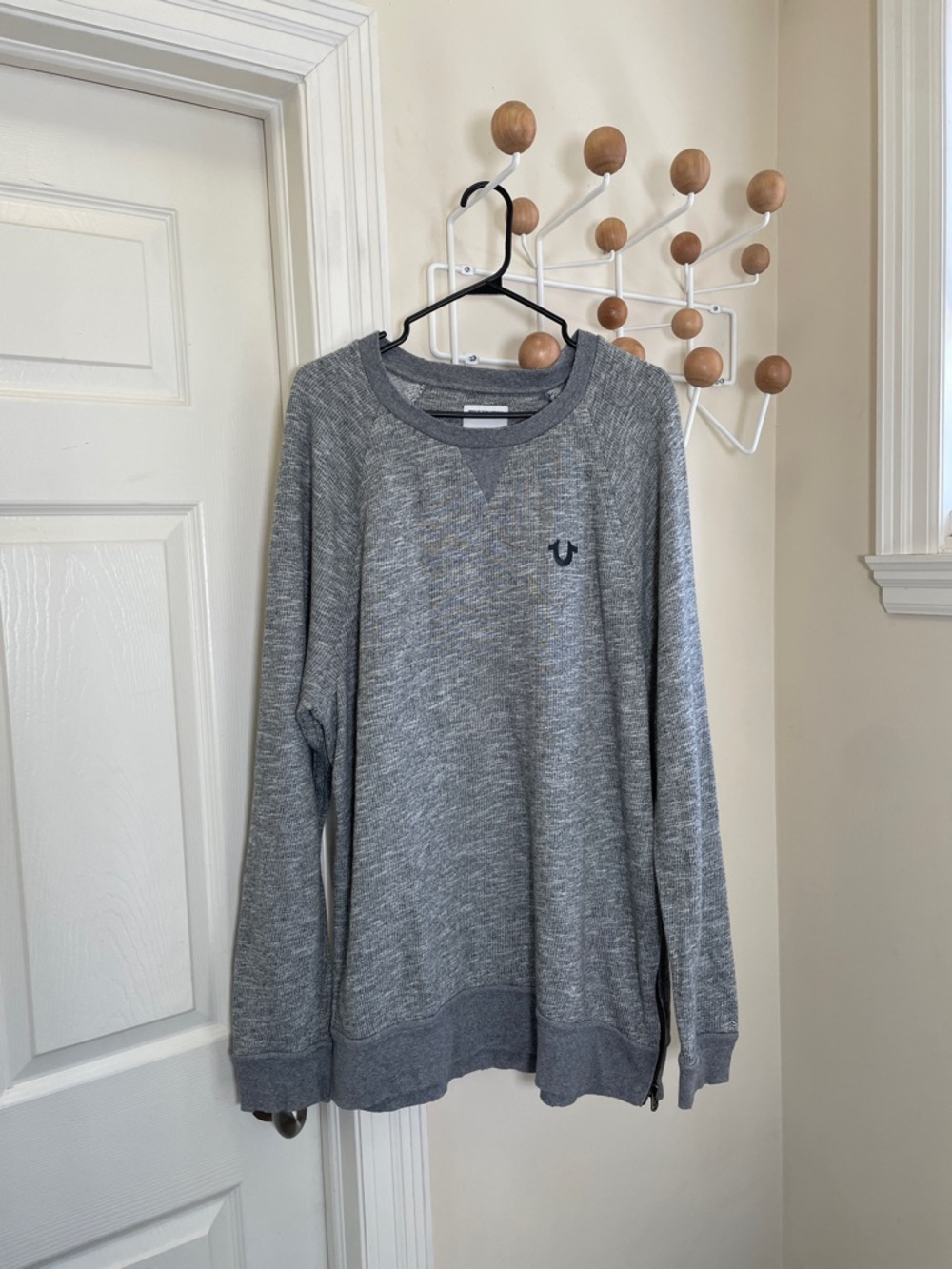 True Religion - Classic Long Sleeve Sweat Shirt - Grey - XL
